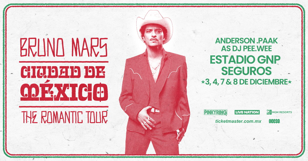 ¡Bruno Mars no para! Traerá su tour a México